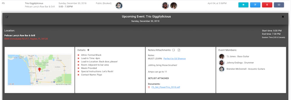 Bandosaurus event dashboard image